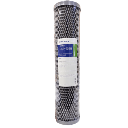 Pentek NCP-20BB / 155382-43 Carbon Impregnated Polyester Filter 4.5"x20" 10 Micron C Series/ 20"x4.5" Impregnated Cellulose Pentek By Pentair 1 Pack 