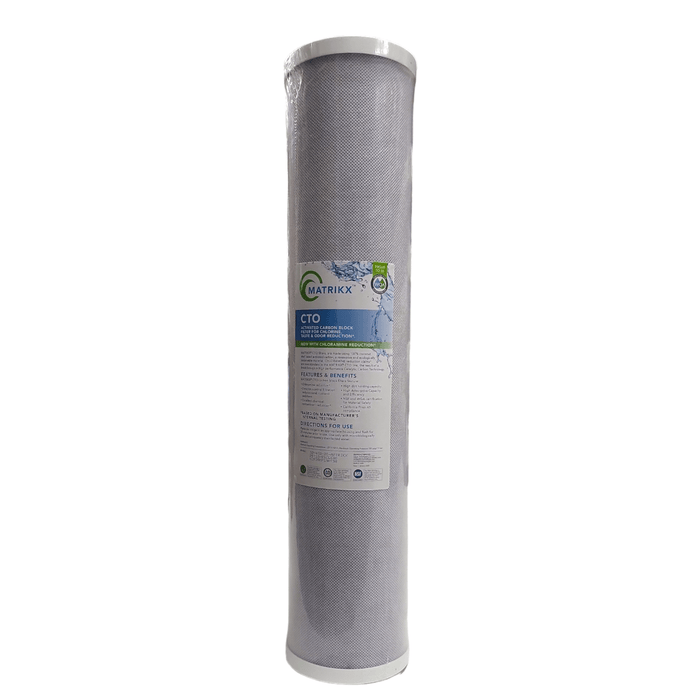 Matrikx 32-450-20-MATRIKX CTO 5-Micron 4.5"x20" Chlorine/Taste/Odor, Sediment/Dirt/Rust 5 Micron For Chlorine/Taste/Odor KX MATRIKX 1 Pack 