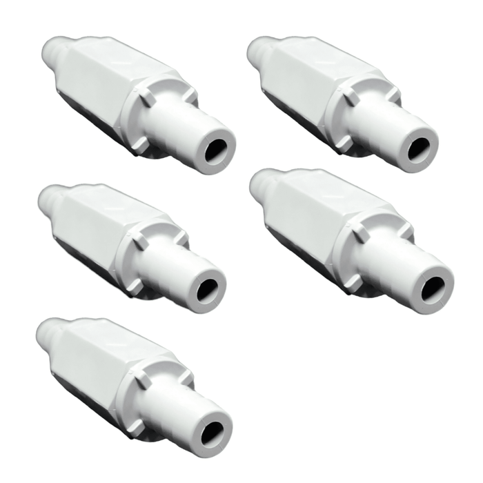 SMC 5721590 PVC 1/2" Check Valve Inline, Barb x Barb, PVC Check Valve - Barb x Barb SMC 5 Pack 