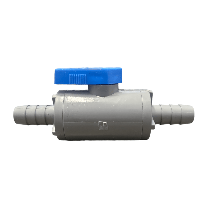 3/8" Barb PVC Ball Valve Inline, Seat Material: Buna-N 6381690 Barb PVC Ball Valve Inline SMC 