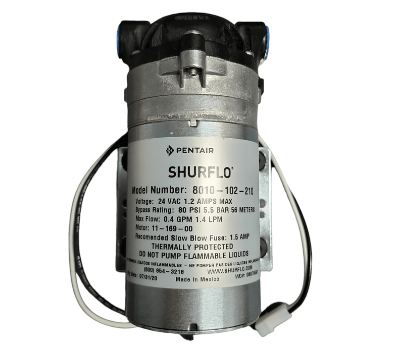 Shurflo 8010-102-210 RO Booster Pump 24V 50GPD 80PSI 8000 SERIES RO Booster Pump Shurflo By Pentair 