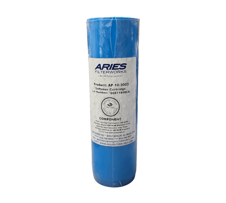 Aries 10" Water Softening Cartridge ( AF-10-3003 ) 2.5"x10" Blue WATER SOFTENING / 2.5" By 10" Aries 