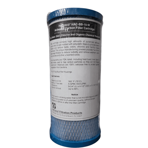 Harmsco Blue Carbon Filter HAC-BB-10-W Size 4.5" x 10" HAC-BB| 4.5" x 10"| Carbon Filters HARMSCO Filtration Products 1 Pack 