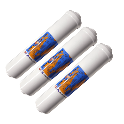 Omnipure K5686-CC Inline Filter With Scale Inhibitor - 3/8" Female Port Thread GAC|Phosphate|Chlorine Scale Inhibitor 3/8" FPT Omnipure 3 Pack 