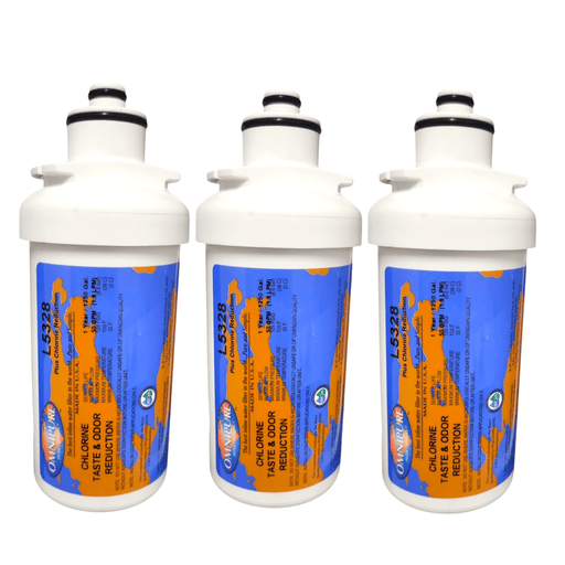 Omnipure L5328 Plus Chlorine Reduction Water Filter L-Series|Chlorine Reduction|6"Length Omnipure 3 Pack 