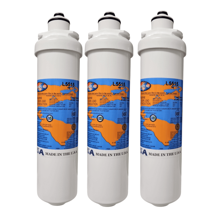 Omnipure L5515 Plus Chlorine Reduction Water Filter L-Series|Chlorine Reduction|10"Length Omnipure 3 Pack 