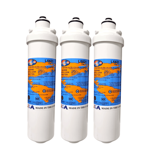 Omnipure L5521 Plus Chlorine Reduction Water Filter 2.5"x10" L-Series|Chlorine Reduction|10"Length Omnipure 3 Pack 