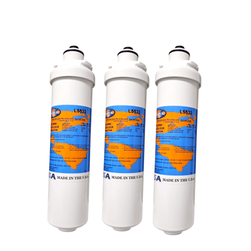 L5533 Omnipure 2.5" x 10" GAC T33 Carbon Filter L-Series|Chlorine Reduction|10"Length Omnipure 3 Pack 