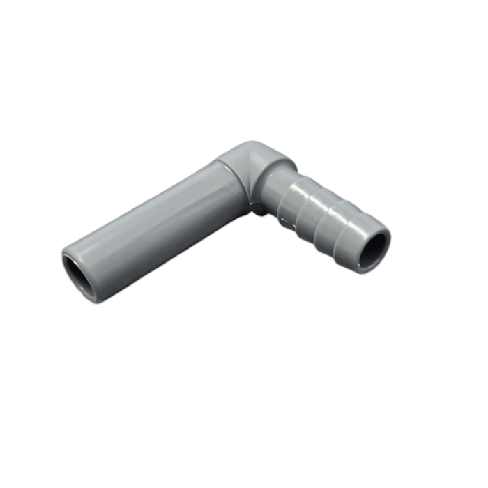 John Guest PI291210S Stem Elbow Barb Connector - 3/8" OD Stem x 5/16" ID Barb STEM TO HOSE BARB ELBOW Gray Acetal JOHN GUEST 1 Pack 