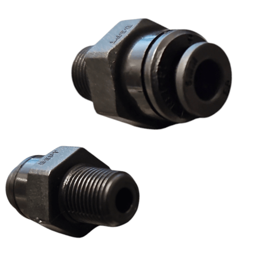 John Guest PM010501E Male Connector Black Plastic Size 5MM x 1/8"Bsp Metric Male Connector Black Acetal JOHN GUEST 1 Pack 