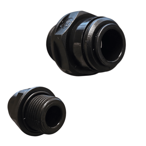 John Guest PM011214E Male Connector Black Plastic Size 12MM x 1/2"Bsp Metric Male Connector Black Acetal JOHN GUEST 