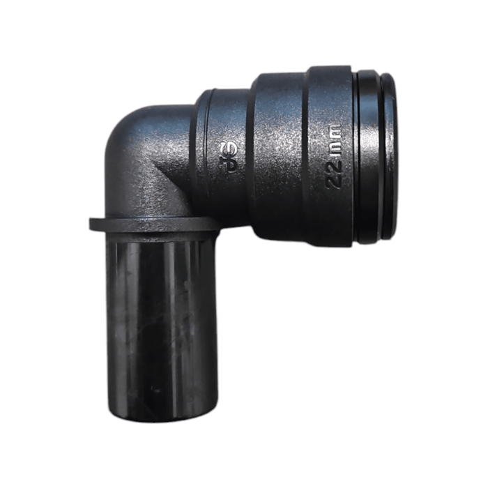 John Guest PM222222E Black Stem Elbow Size 22MM x 22MM Metric Stem Elbow Black Acetal JOHN GUEST 