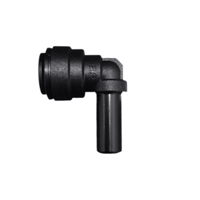 John Guest PP221212E Stem Elbow Connector Polypro - 3/8" Stem x 3/8" Black Stem Elbow JOHN GUEST 1 Pack 