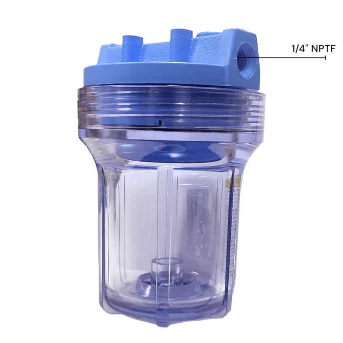 Pentek 158133 Blue Cap and Clear Filter Housing 1/4