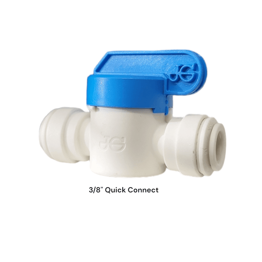 John Guest PPSV041212W Shut-off Valve-Polypro Straight - 3/8 tube x 3/8 tube Shut-off Valves John Guest 1 Pack 