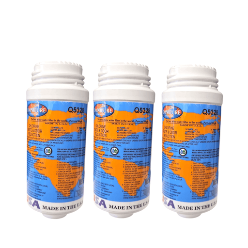 Omnipure Q5328 Granular Carbon Filter GAC T28 2.5" x 6" GAC|Chlorine Taste Reduction |6"Length Omnipure 3 Pack 