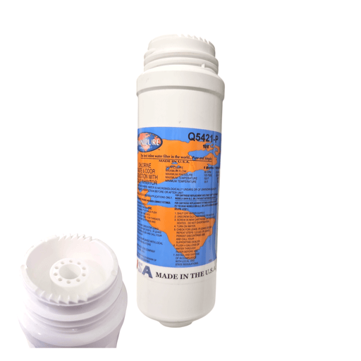 Omnipure Q5421-P Granular Carbon Filter 10M with Phosphate for Scale Inhibitor 2.5" x 8" GAC|Chlorine Taste Reduction |8"Length Omnipure 1 Pack 