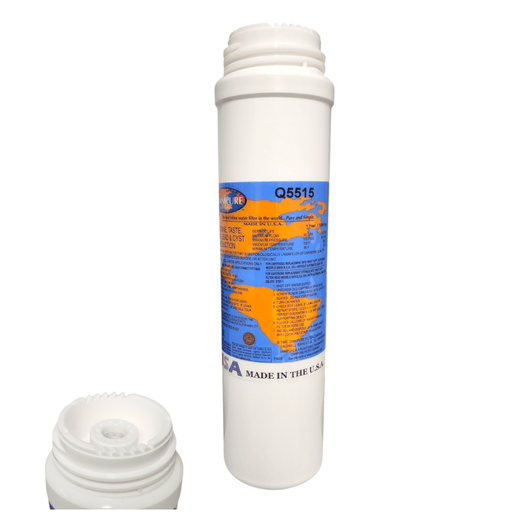 Omnipure Q5515 Carbon Water Filter Quick Twist 2.5" x 10" GAC|Chlorine Taste Reduction |10"Length Omnipure 1 Pack 