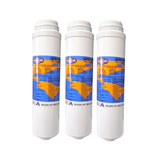 Omnipure Q5521-P Granular Carbon Filter 10 Micron with Phosphate for Scale Inhibitor 2.5" x 10 GAC|Chlorine Taste Reduction |10"Length Omnipure 3 Pack 