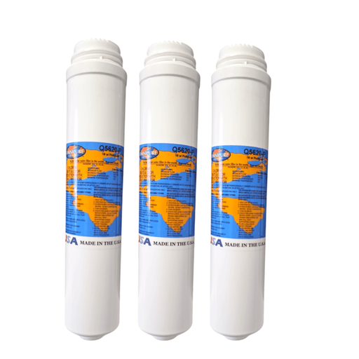 Omnipure Q5620-P Granular Carbon Filter 1 Micron with Phosphate for Scale Inhibitor 2.5" x 12" (Copy) GAC|Chlorine Taste Reduction |12"Length Omnipure 3 Pack 