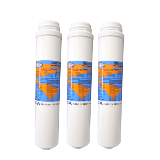 Omnipure Q5621-P Granular Carbon Filter with Phosphate for Scale Inhibitor 2.5" x 12" GAC|Chlorine Taste Reduction |12"Length Omnipure 3 Pack 