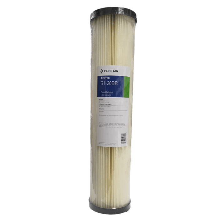 Pentek S1-20BB Standard 20"x4.5" Inch 20 Micron Pleated Sediment 155305-43 S1-20BB / 20"x 4.5" Wide Pleated Filter Pentek By Pentair 1 Pack 